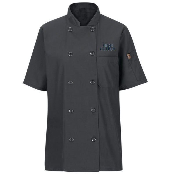 Women's Short Sleeve Chef Coat with OilBlok + MIMIX®