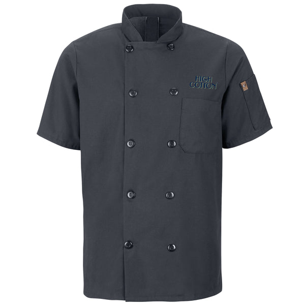Men's Short Sleeve Chef Coat with OilBlok + MIMIX®