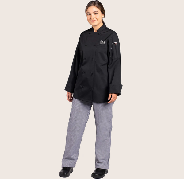 Hall's Chophouse Ladies Black Mesh Back Coat