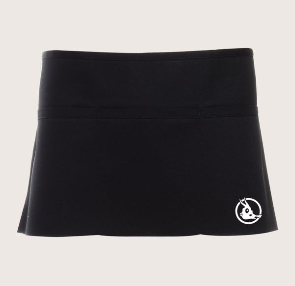 Black 1/2 Bistro Apron with Cowfish Logo