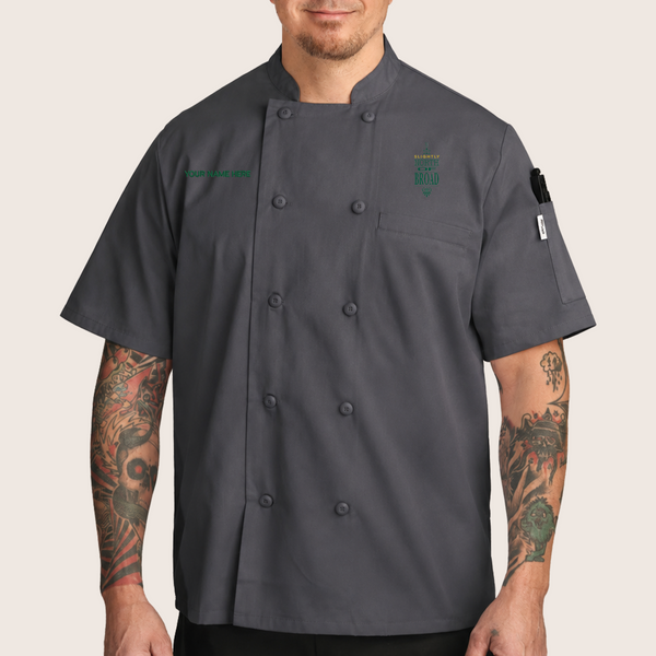 Slightly North of Broad Grey Mesh Back Chef Coat