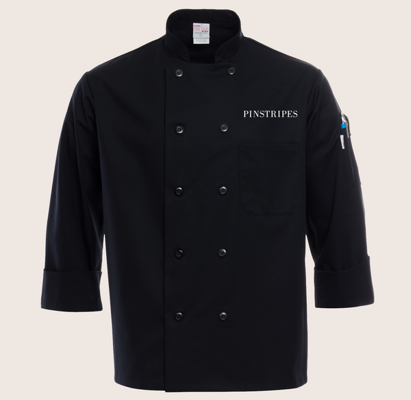 Pinstripes BOH Long Sleeve Chef Coat