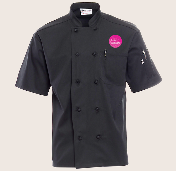 Rosa Mexicano Black Short Sleeve Knot Button Coat