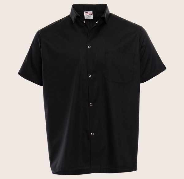 Pinstripes BOH Black Cook Shirt