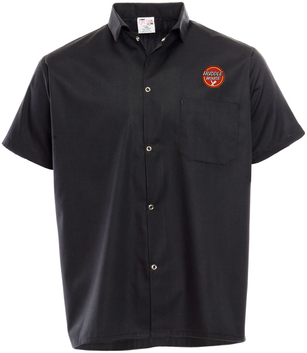 Black Cook Shirt with Huddle House Logo