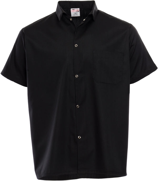 Basic Black Cook Shirt with Forrest Fire Logo