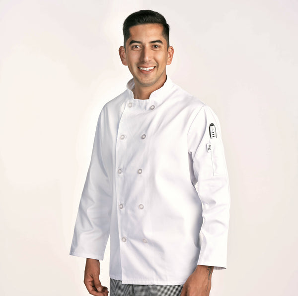 White Safety Sleeve Chef Coat 811