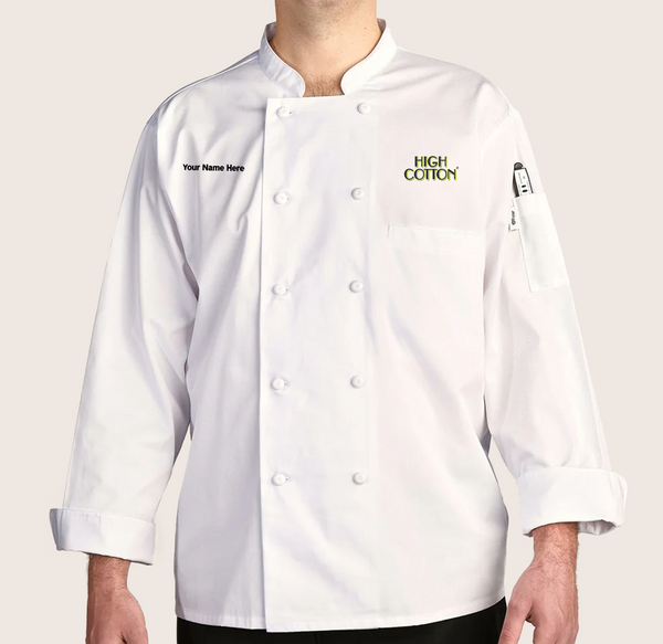 High Cotton White Mesh-Back Chef Coat