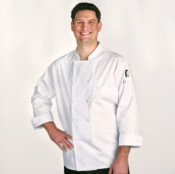 White Cloth Covered Button 8655