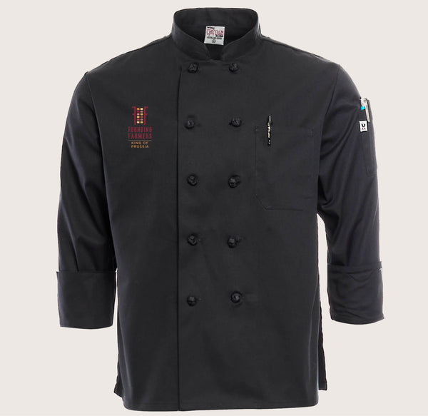 Black Knot-Button Chef Coat
