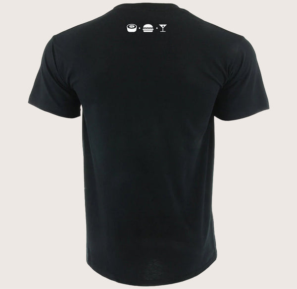 Black Server T Shirt with Cowfish Print