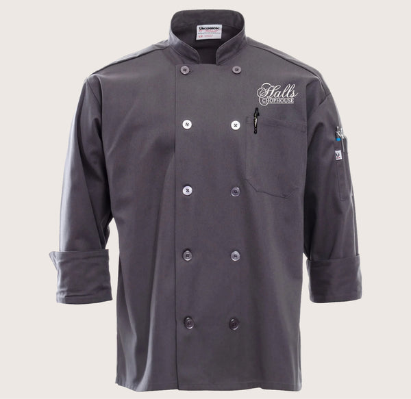 Hall's Chophouse Grey Chef Coat