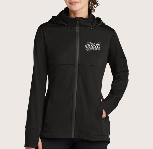 ITEM# LST980 SPORT-TEK® LADIES HOODED SOFT SHELL JACKET