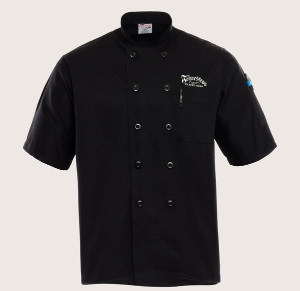 Item# 4601 Black Short-Sleeve Chef Coat