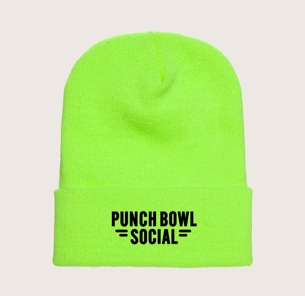 Safety Green Cuffed Knit Beanie