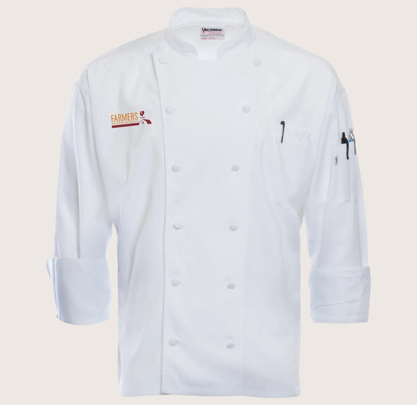 White Mesh-Back Chef Coat