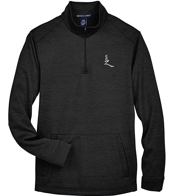 Devon & Jones Men's Newbury Mélange Fleece Quarter-Zip