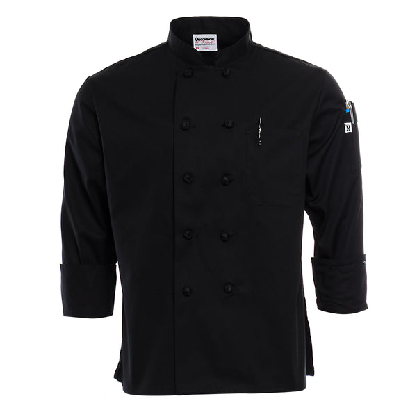 Women's black sales chef coat