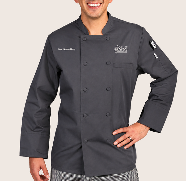 Hall's Chophouse Grey Chef Coat