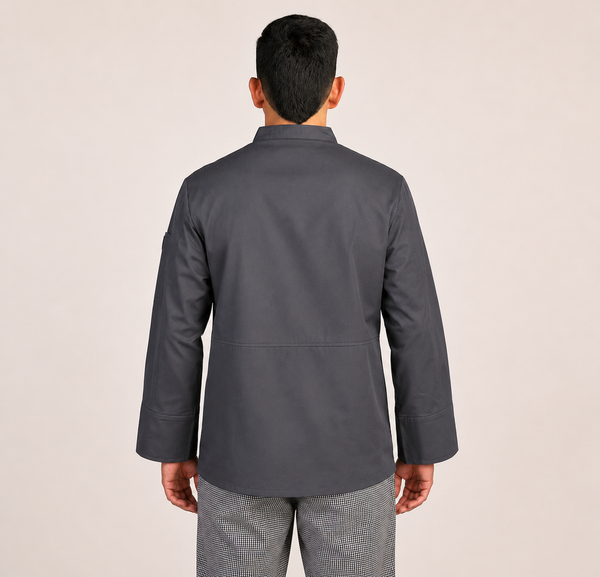 Grey Mesh-Back Chef Coat 3655
