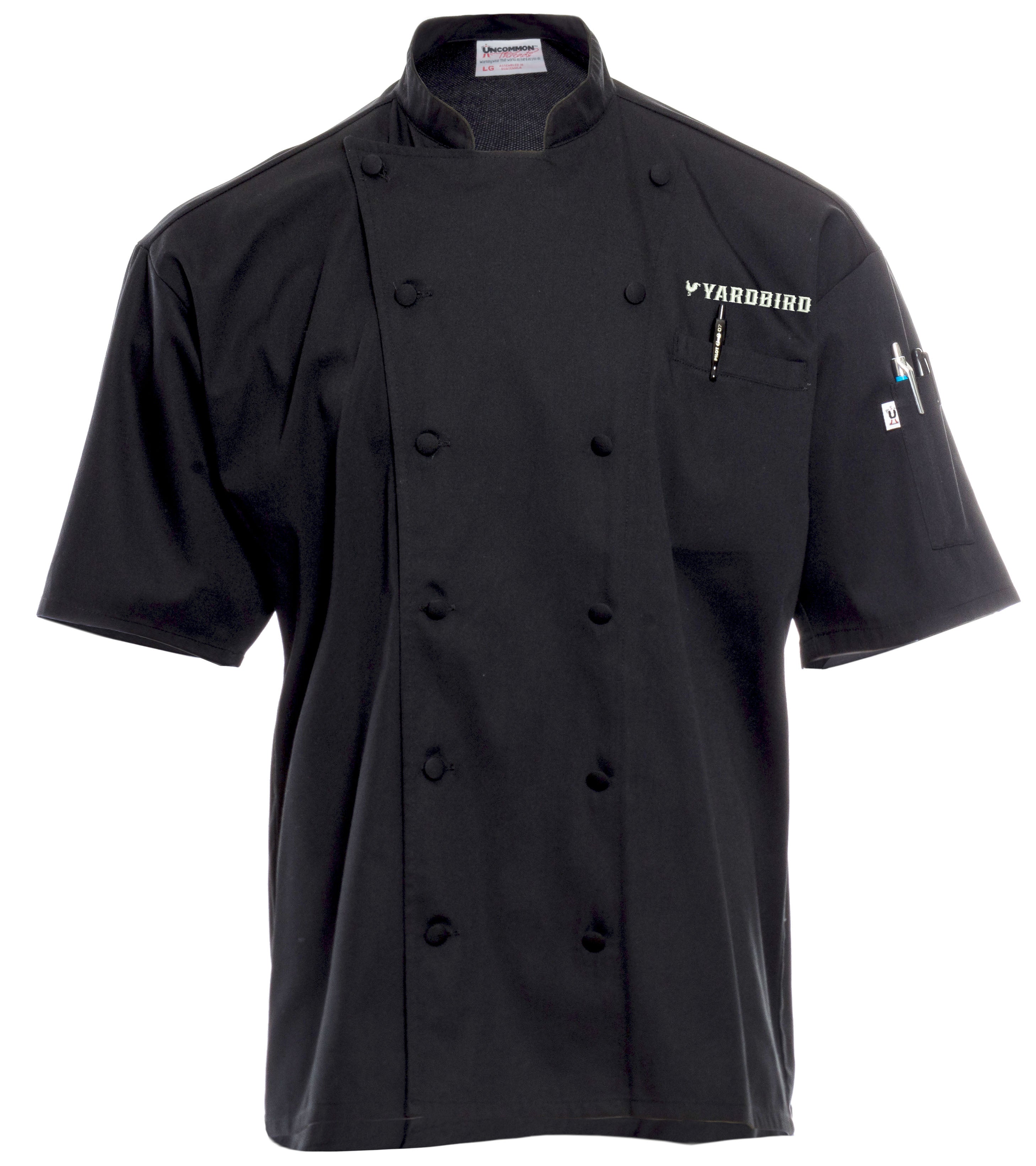 4651 Short Sleeve Black Trainee Chef Coat