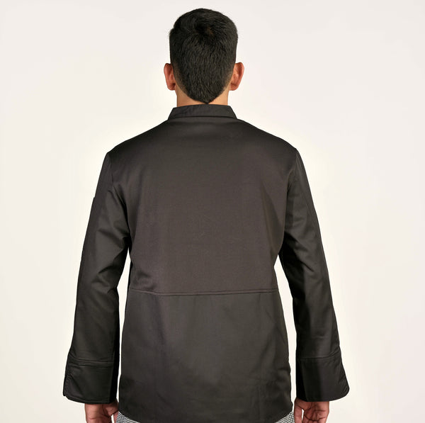 Black Mesh-Back Chef Coat 4655