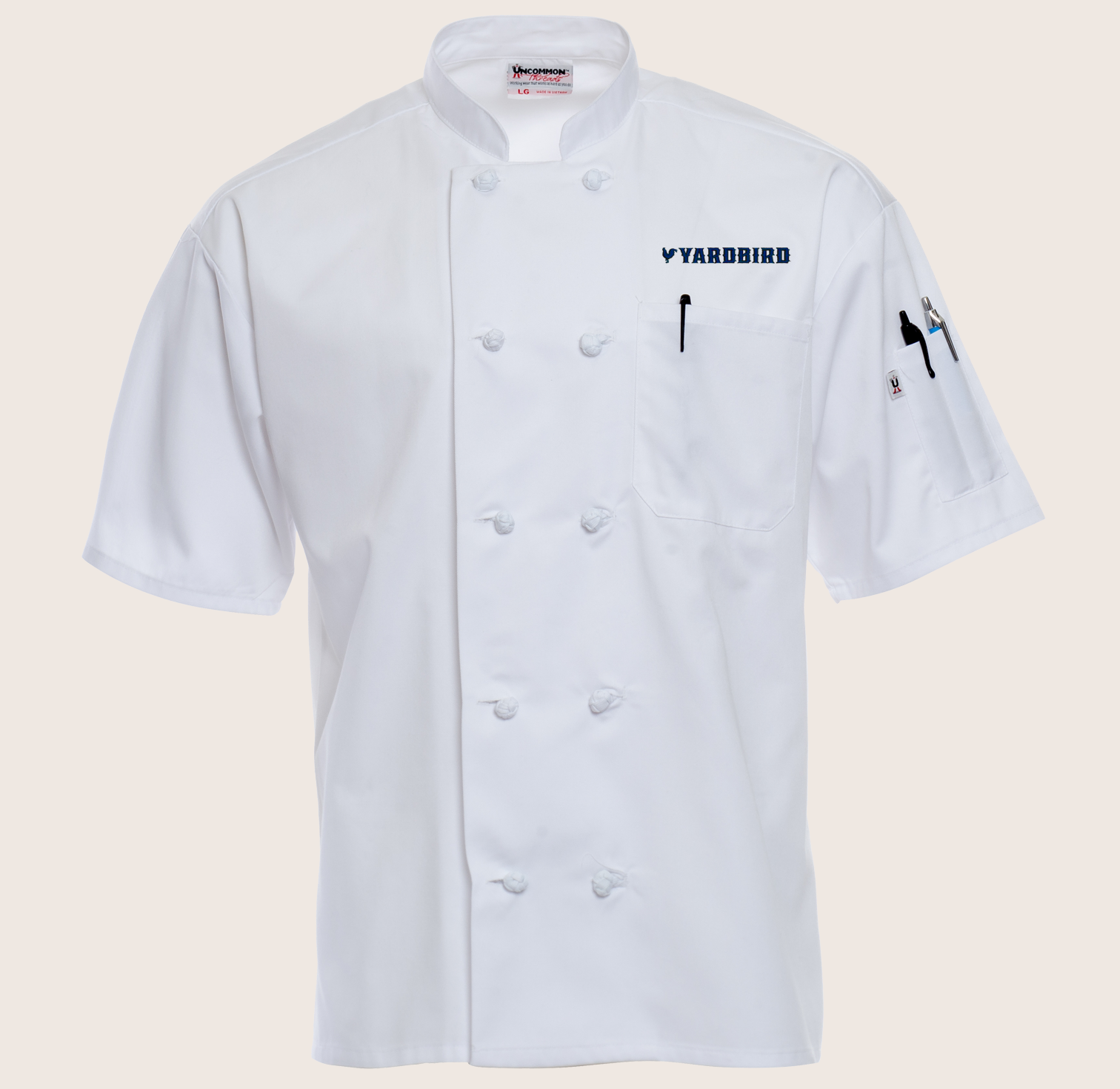 4701 Short Sleeve Knot Button Chef Coat