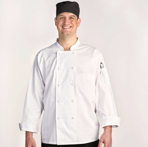 White Mesh-Back Chef Coat 7655