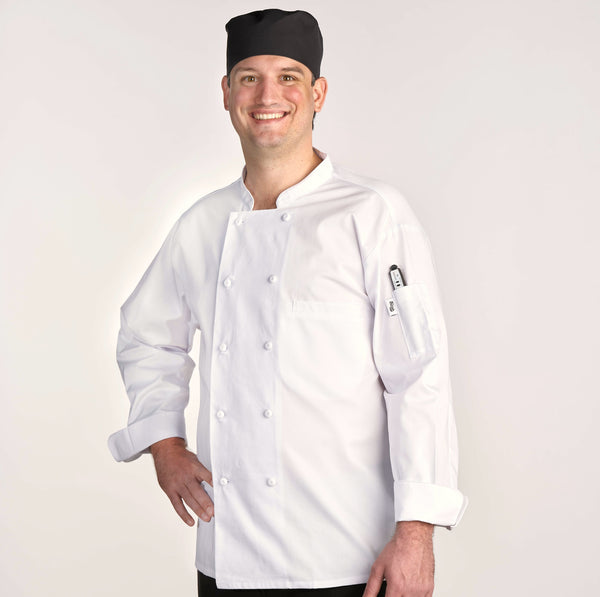 White Mesh-Back Chef Coat 7655