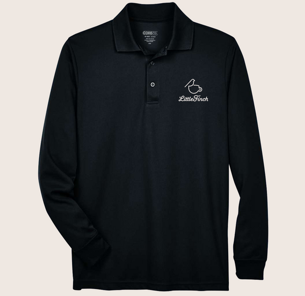 Olive & Finch Black Long Sleeve Polo