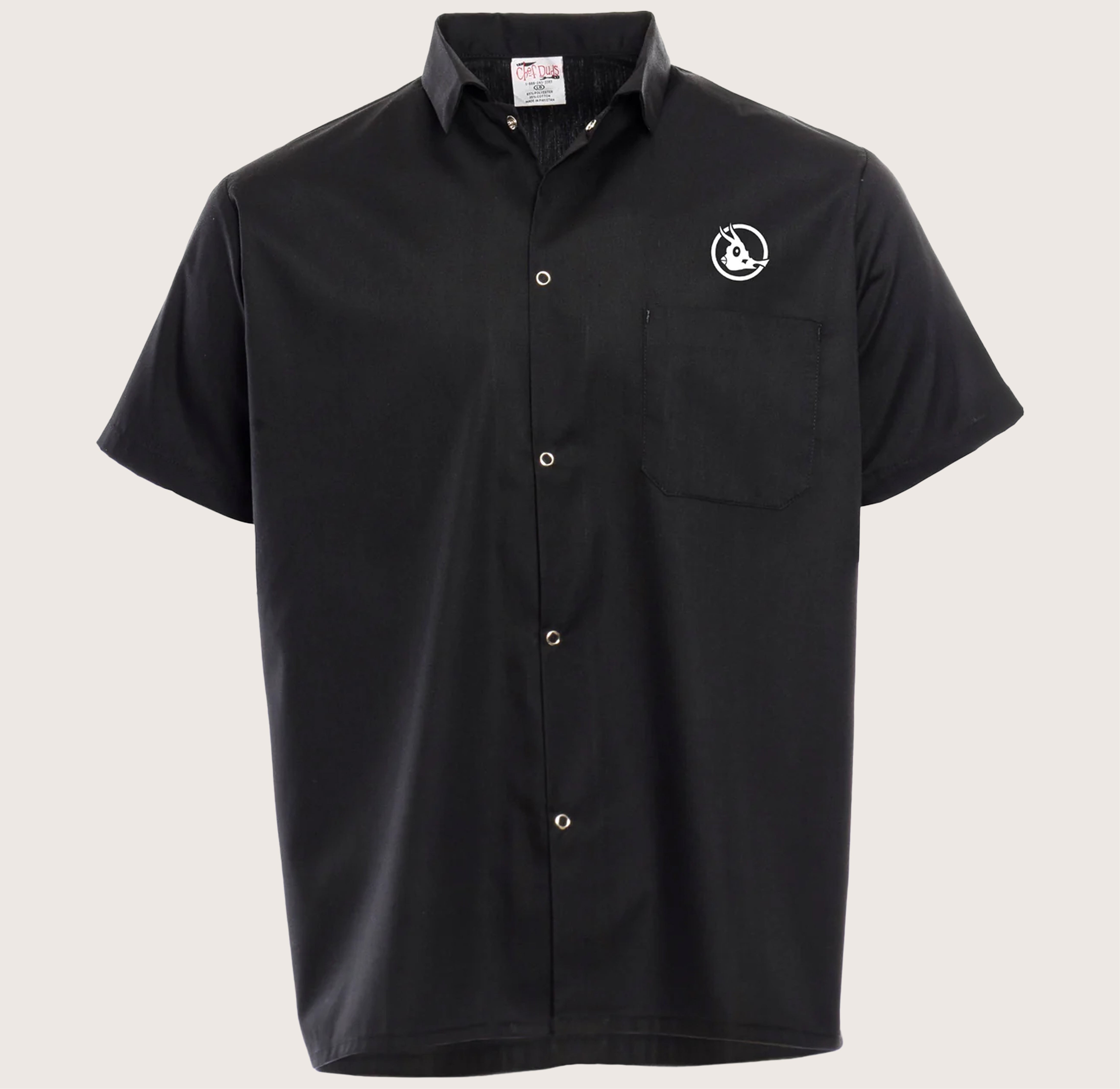 Basic Black Cook Shirt with Cowfish Logo