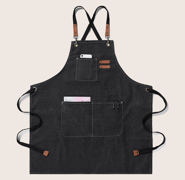 Superica Cross Back Black Apron
