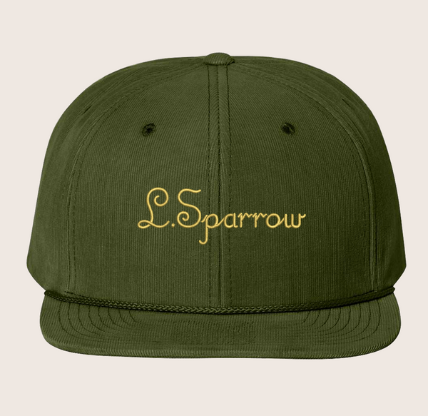 Little Sparrow Olive Corduroy Cap