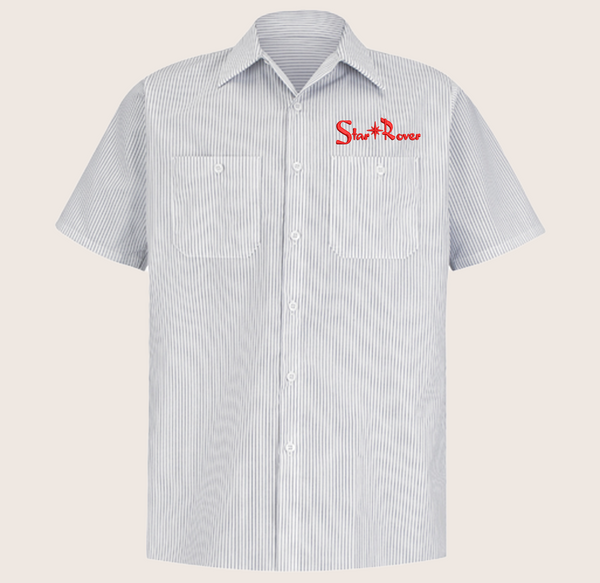 Star Rover Short Sleeve Industrial Stripe Work Shirt