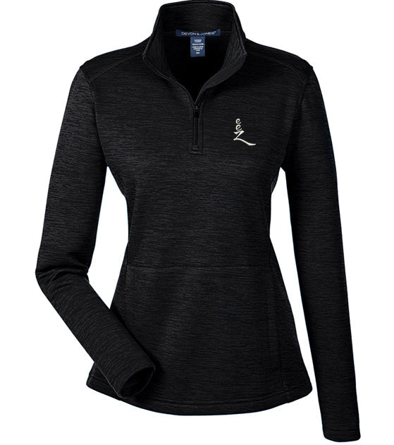 Devon & Jones Women's Newbury Mélange Fleece Quarter-Zip